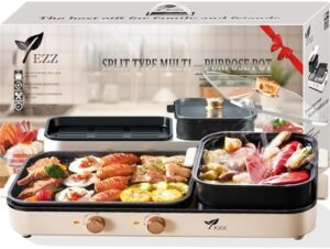 Here is the output:

Experience indoor hot pot and BBQ grilling in one with this smokeless, multi-functional kitchen essential. Perfect for 2-10 people, featuring dual temperature control and easy cleaning.