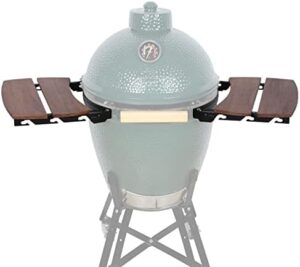 Here is the generated meta description:

"Organize your outdoor space with KAMaster's 2-slat folding shelves for large Big Green Eggs. Perfect for storing grill accessories and replacement parts."