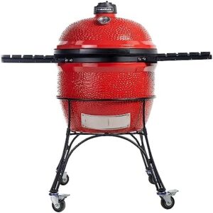 Here is the optimized meta description:

"Experience backyard grilling like never before with Kamado Joe's Big Joe Series I ceramic charcoal grill and smoker. Enjoy 450 square inches of cooking space, stainless steel grates, and side shelves on a cart - perfect for outdoor enthusiasts! Redeem exclusive discounts and save on this premium grilling system."