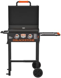 Cook up outdoor adventures with the Blackstone 22" On The Go Portable Gas Griddle, a foldable flat top grill perfect for camping or backyard gatherings. Boast a compact design and propane-fueled cooking.