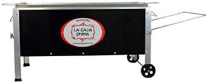 "Transform your outdoor gatherings with La Caja China's Model #1-70 LB Pig Roaster, featuring a metal jacket black design and rotisserie grill for perfect roasting results. Save big on this BBQ favorite!"