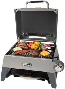 Discover the ultimate cooking experience with Cuisinart's 3-in-1 grill, griddle, and pizza oven. Enjoy versatile cooking for up to 4 people, featuring stainless steel construction and easy cleanup.