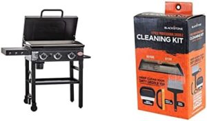 Here is the optimized SEO meta description:

"Grill like a pro with Char-Griller's Flat Iron 3 Burner Outdoor Gas Griddle and Blackstone's Premium Grill & Griddle Kit. Perfect for backyard cooking, this combo includes accessories to keep your grilling station clean."