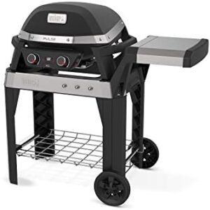 Here is the generated SEO meta description:

"Experience the power of Weber's Pulse 2000 Cart Electric Grill, featuring a compact design and sleek black finish. Enjoy effortless grilling with this easy-to-use, portable grill."