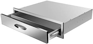 Upgrade your outdoor grilling experience with Stainless Steel Double Drawers, featuring 30"W x 23"D x 6.5"H storage for tools and utensils, perfect for BBQ islands.