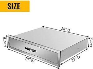 Upgrade your outdoor grilling experience with Stainless Steel Double Drawers, featuring 30"W x 23"D x 6.5"H storage for tools and utensils, perfect for BBQ islands.