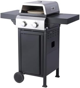 Here is the meta description:

"Upgrade your outdoor cooking experience with the KUIKUI BBQ Grill Propane, featuring 2 burners and 24600BTU heat output. Includes foldable side table for pizza boxes and more."