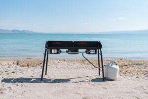 Boost your outdoor adventures with Camp Chef's Explorer 3X Stove, featuring 3 burners, adjustable arms, and compact design. Perfect for camping trips or backyard BBQs, save big with discounts on this rugged cookset!