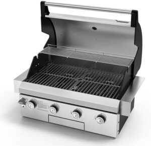 Boost your outdoor cooking experience with Brand-Man's Built-In Head Gas Grill. Enjoy 4 burners and 40,000 BTUs of power in a durable 304 stainless steel design. Perfect for converting to natural gas.