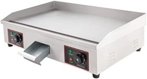 Cook up perfect pancakes and grilled meals with the 29'' Electric Countertop Griddle, featuring a powerful 3000W motor, large cooking pan (29'' x 16''), and commercial-grade performance.