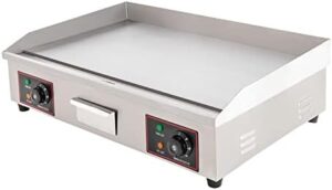 Cook up perfect pancakes and grilled meals with the 29'' Electric Countertop Griddle, featuring a powerful 3000W motor, large cooking pan (29'' x 16''), and commercial-grade performance.