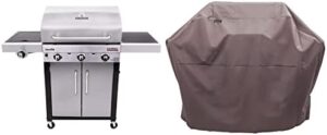 Here is the meta description:

"Upgrade your outdoor cooking with Char-Broil's Performance TRU-Infrared 3-Burner Cabinet Style Gas Grill, featuring stainless steel construction and a SAFER Replaceable Head Nylon Bristle Grill Brush. Enjoy perfect grilling results every time."