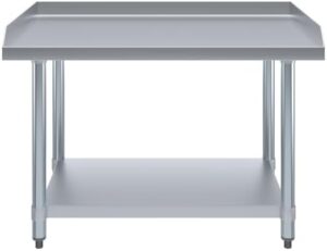 Elevate your commercial grilling experience with AmGood's heavy-duty equipment stand, featuring a stainless steel frame and 24" height for versatile use. Perfect for grill tables and restaurants. Save big on this durable stand, available at an unbeatable price!