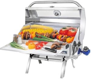 Master your outdoor grilling with the Magma Products Newport II Infrared Gourmet Series Gas Grill, featuring 15,000 BTUs of heat and a durable construction for years to come.