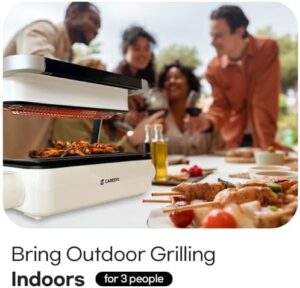 Here is the generated meta description:

"Indulge in perfect grills with this Smokeless Double Care Grill, featuring dual heating, fast cooking, and adjustable temperature. Perfect for indoor use and nonstick surface ensures easy cleanup."