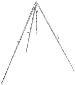 Cook up a feast anywhere with the Petromax Outdoor Cooking Tripod, featuring a variable length chain for hanging barbeque grates or Dutch ovens. Durable steel construction and adjustable legs ensure stability on any terrain.