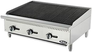 Here is the optimized meta description:

"Sear to perfection with the Atosa ATRC-36 Charbroiler, featuring 4 burners and a compact design. Boost your outdoor cooking experience with this affordable kitchen essential."