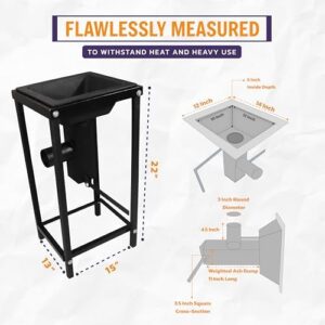 Optimize your blacksmithing experience with Simond Store's welded firepot coal forge, ideal for professionals and hobbyists alike. Perfectly sized 10x12 inches, perfect for knife making and farrier forging.