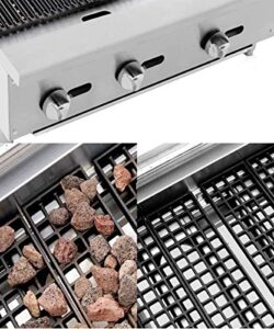 Sizzling hot deals await! Upgrade your diner with the Atosa CookRite ATCB-36 charbroiler, featuring 3 burners and 105,000 BTU. Perfect for hotels and restaurants, this stainless steel countertop grill includes an LP conversion kit.